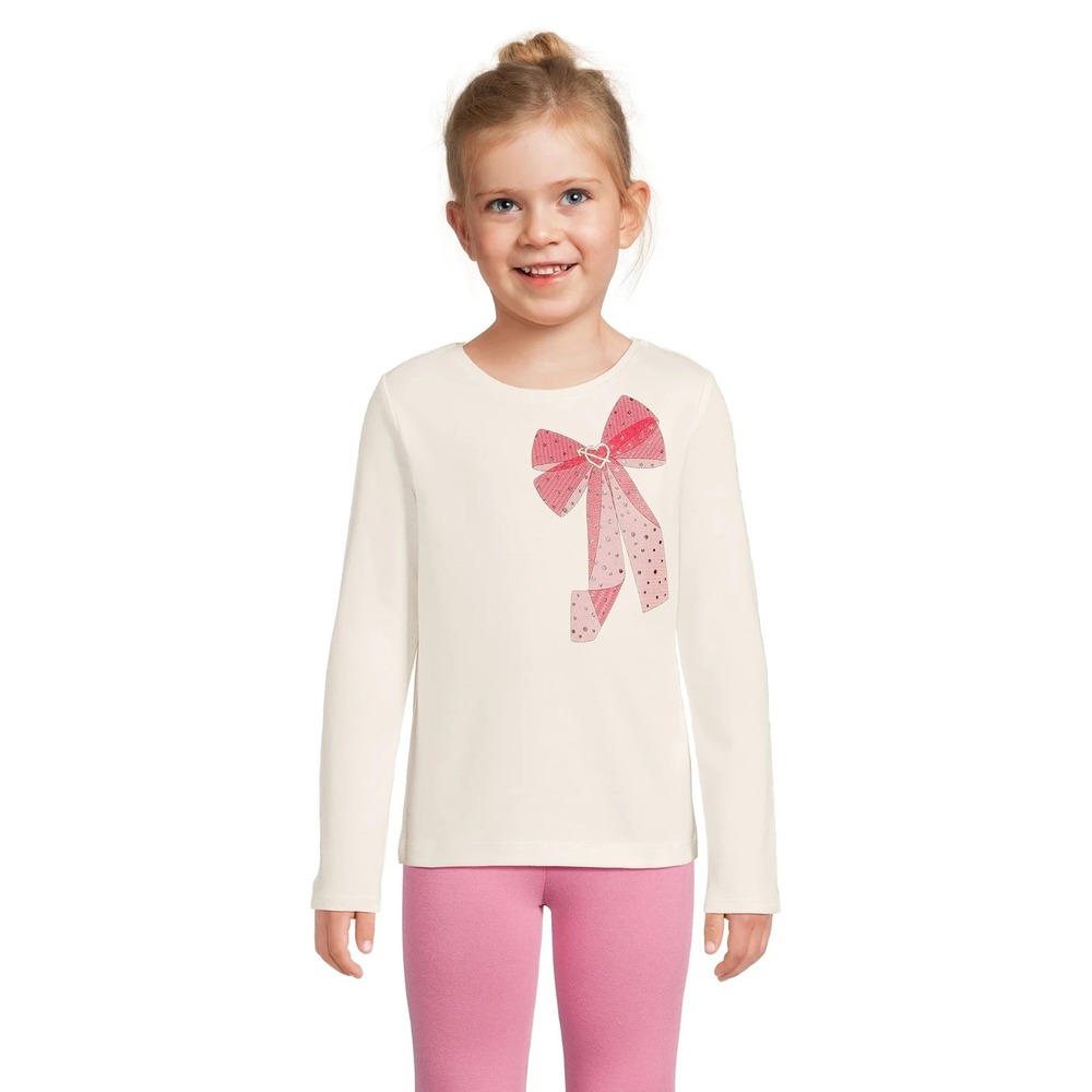 365 Kids by garanimal white with red bow shirt Size 7 NWT